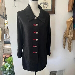Vintage LAURA BY ALYZIA Military Button Cardigan